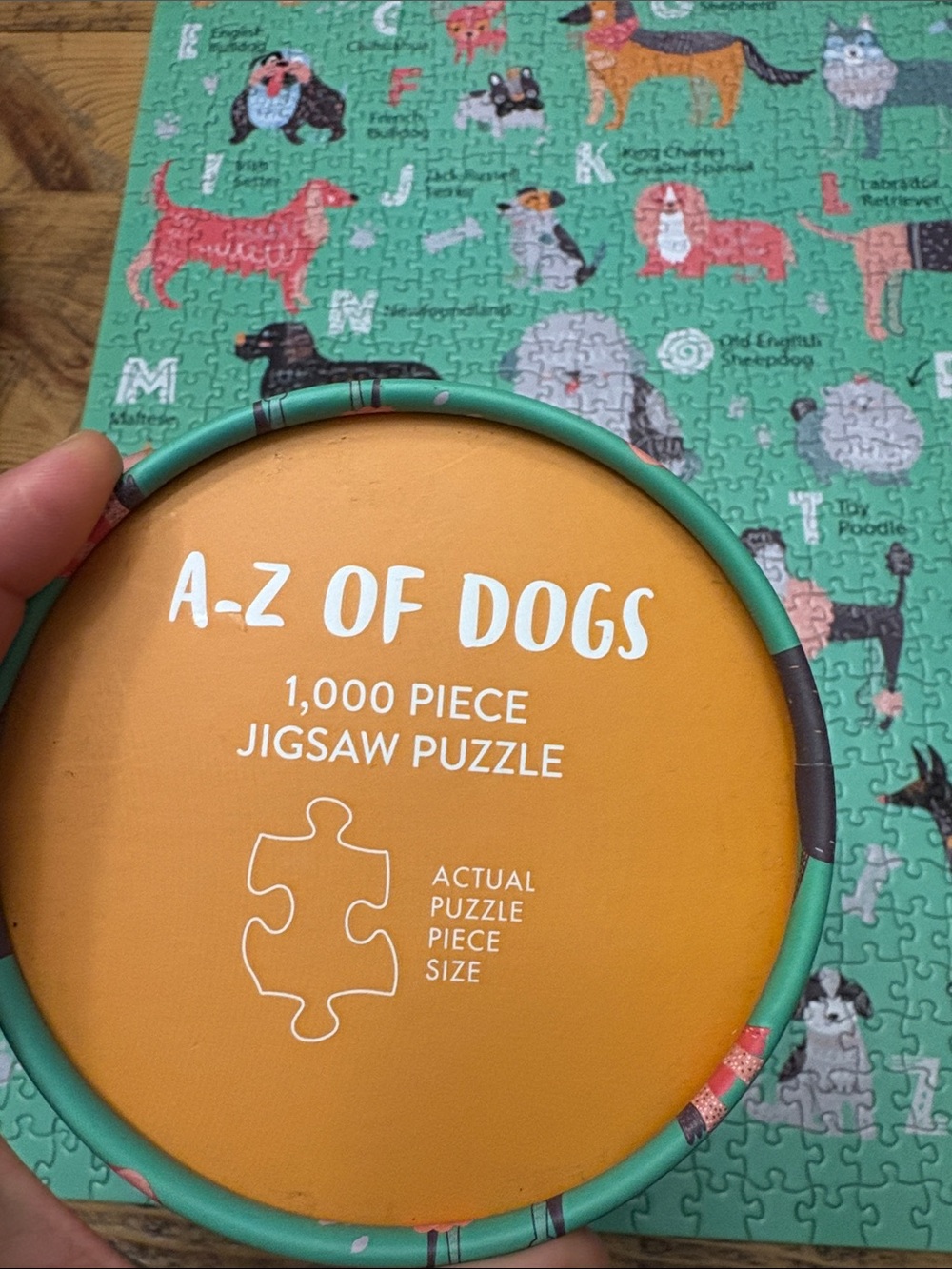A-Z of Dogs Kids Puzzle - Green Illustrated Dog Alphabet - Picture 2 of 6